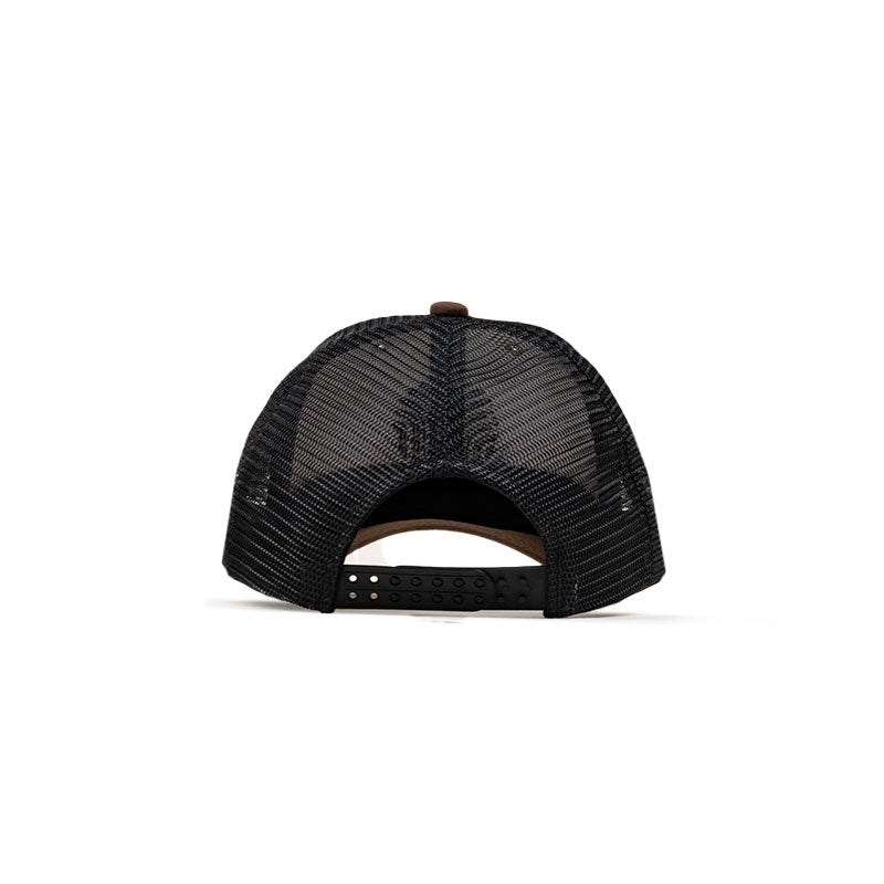 GORRA TRUCKER IDENTIDAD - CREMA CON CAFÉ QUEMADO