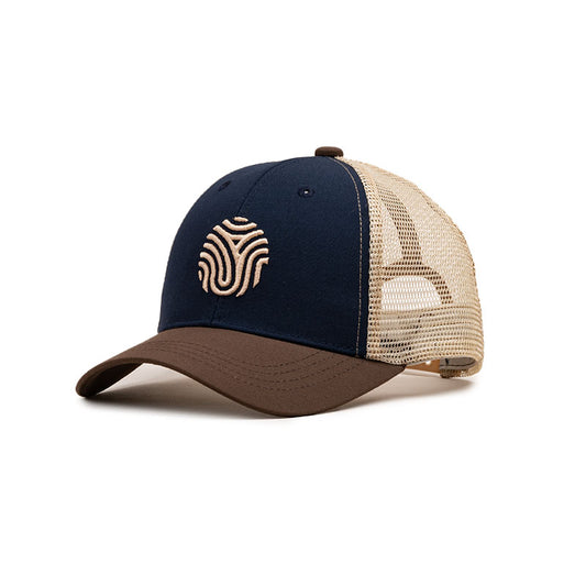GORRA TRUCKER IDENTIDAD - AZUL MARINO CON CAFE