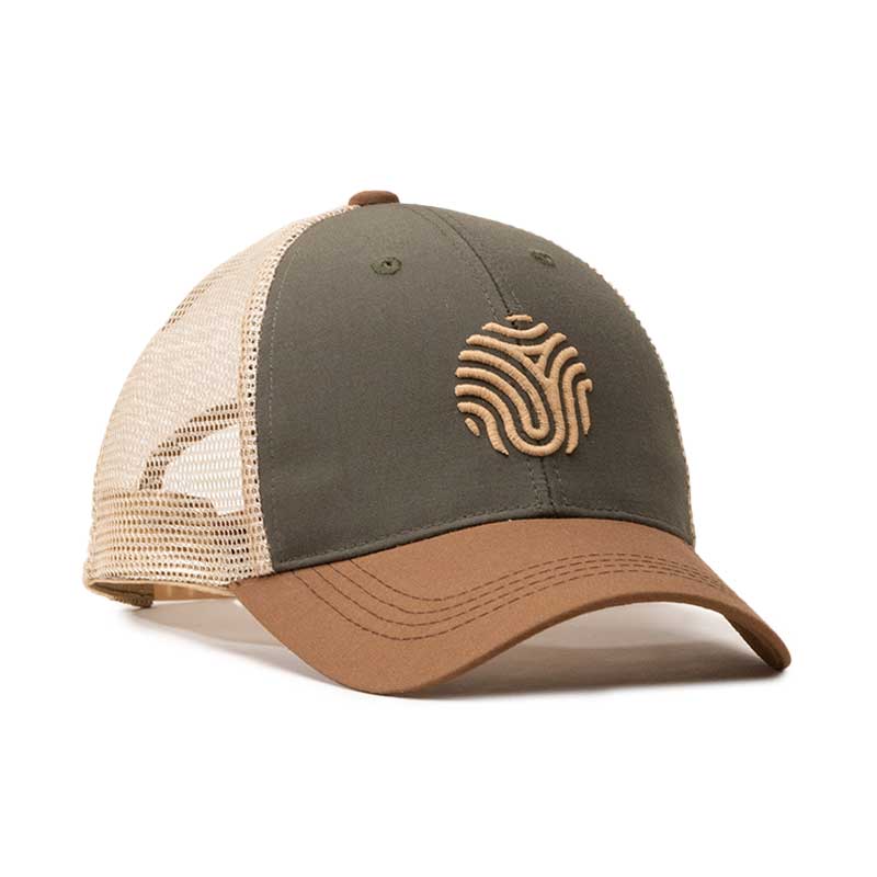 GORRA TRUCKER IDENTIDAD - Verde Militar con Café