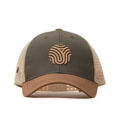 GORRA TRUCKER IDENTIDAD - Verde Militar con Café