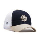 GORRA TRUCKER IDENTIDAD - AZUL MARINO CON BEIGE CLARO