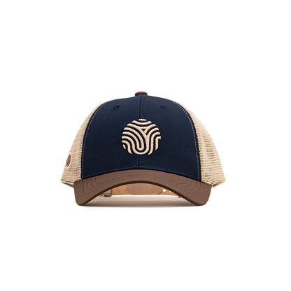 GORRA TRUCKER IDENTIDAD - AZUL MARINO CON CAFE