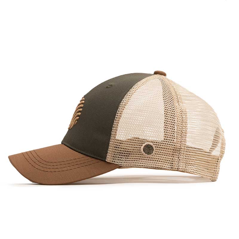 GORRA TRUCKER IDENTIDAD - Verde Militar con Café