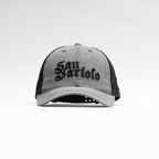 GORRA HERMANDAD - GRIS CON NEGRO Y MORADO ABAJO