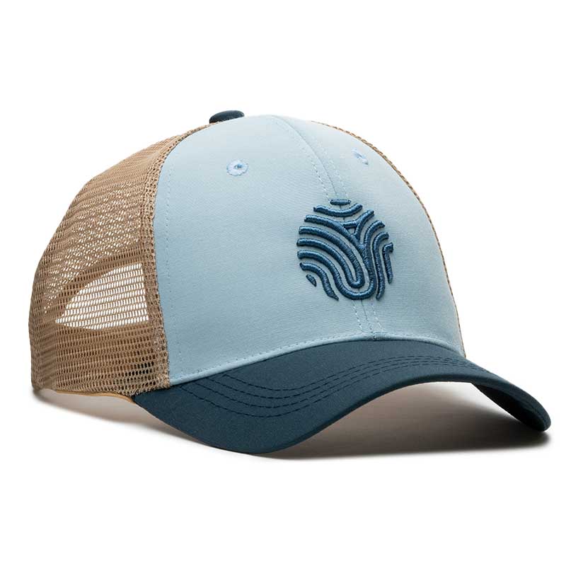 GORRA TRUCKER IDENTIDAD - Beige y Azul