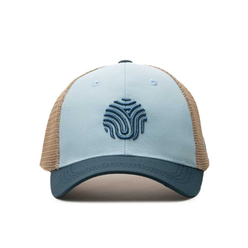 GORRA TRUCKER IDENTIDAD - Beige y Azul