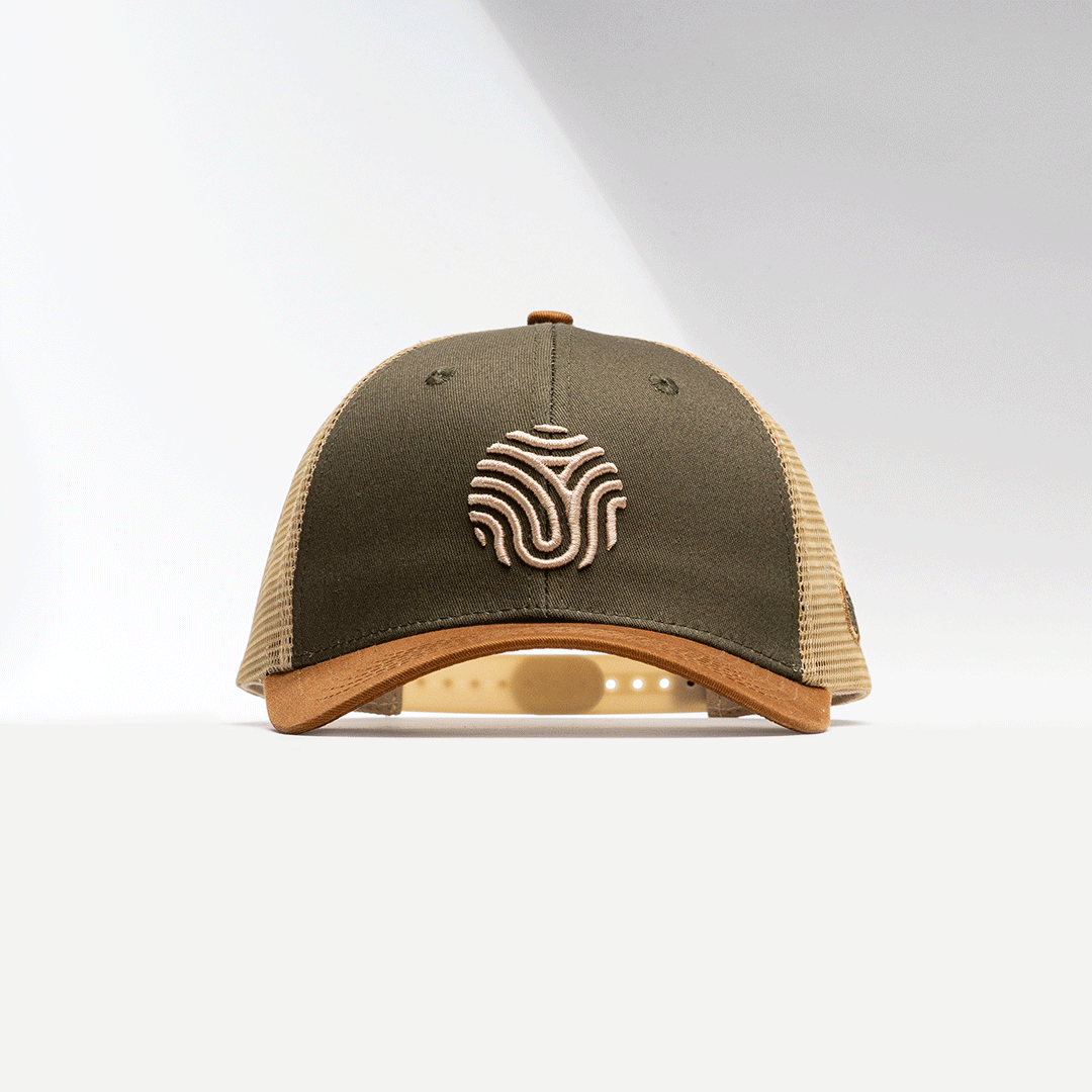 GORRA IDENTIDAD - VERDE CON CAFE