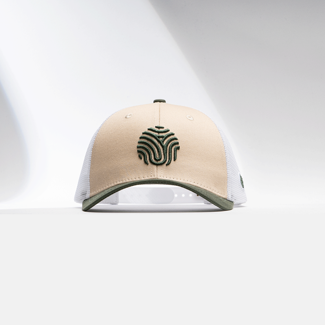 GORRA IDENTIDAD - CREMA CON VERDE