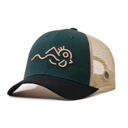 GORRA TRUCKER QUETZAL- Verde esmeralda con negro