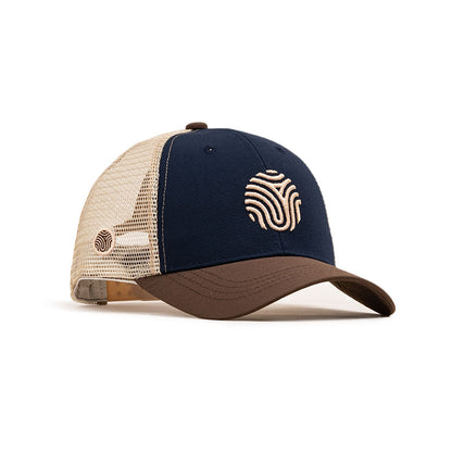GORRA TRUCKER IDENTIDAD - AZUL MARINO CON CAFE