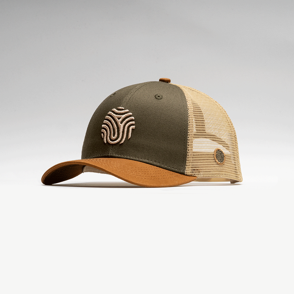 GORRA IDENTIDAD - VERDE CON CAFE